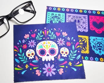 Day of the Dead Screen Cleaner, Lens Cloth, Glass Wipes, Dia De Los Muertos
