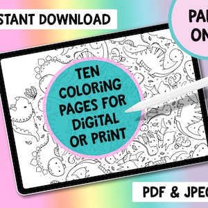 Kawaii Coloring Book: Fun Doodle Art, Part 1 (Digital Download)