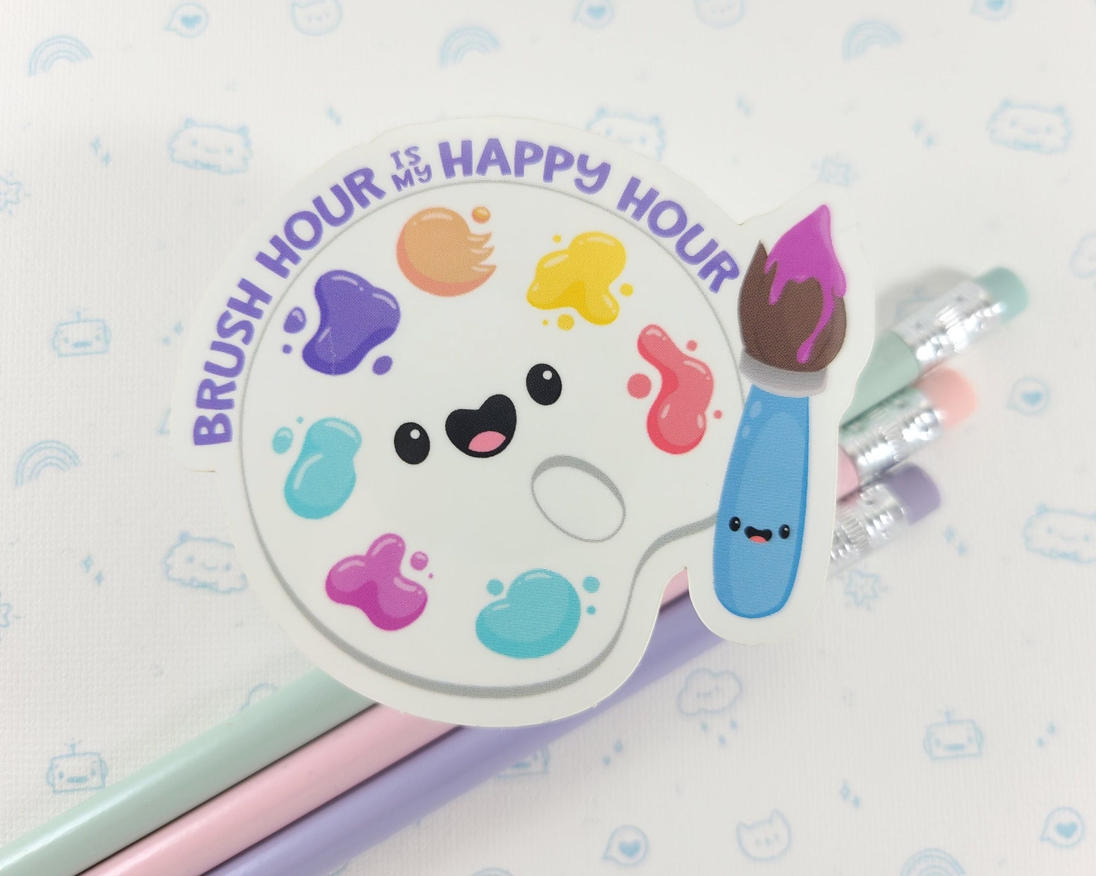 Paint Palette Sticker S0087 Vinyl Stickers Laptop Decal Etsy