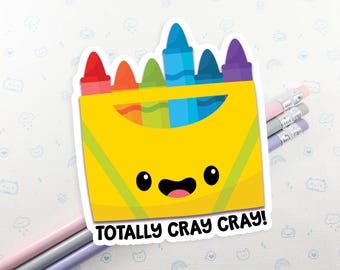 Crayons Cray Cray Sticker: Waterproof Vinyl Laptop Decal