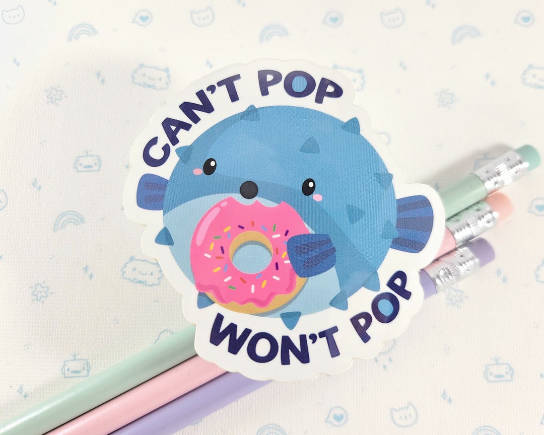 Hoverfish Sticker Pufferfish Sticker, Vinyl Stickers, Laptop Decal, Pufferfish Gift, Gift ...