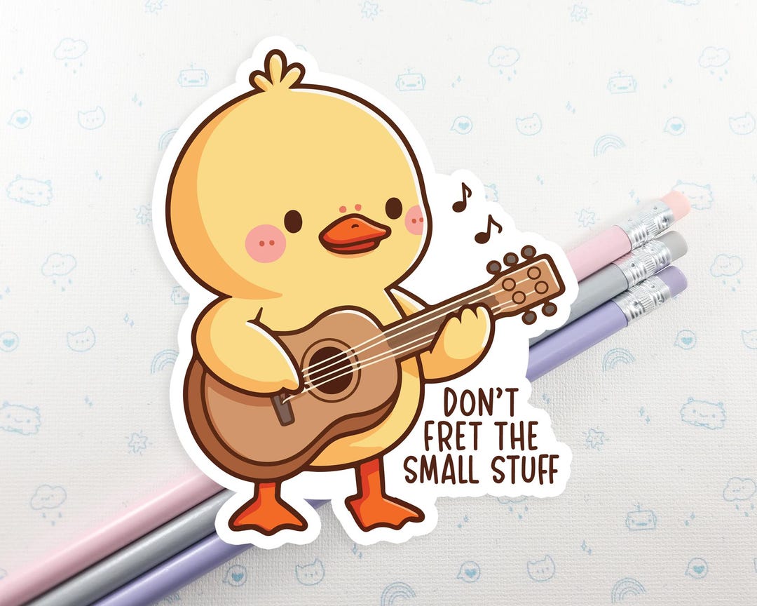 Gnome Playing Guitar Sticker - 3 Inch Waterproof Vinyl Decal For Tumblers, Laptops & More