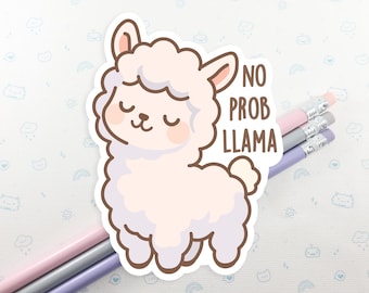 No Prob Llama Vinyl Sticker Waterproof