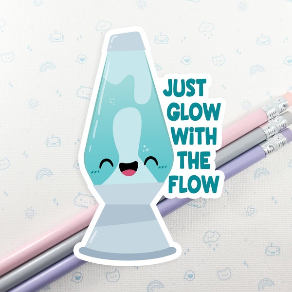 Lava Lamp Sticker, Cute Lava Lamp Decal, Laptop Sticker, Cute Pun Gift, Small Gift, Gift for Him, Gift for Her, Kawaii Stickers