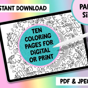 Kawaii Coloring Book: Yippee Yay! Part 6 (PDF & JPEG)
