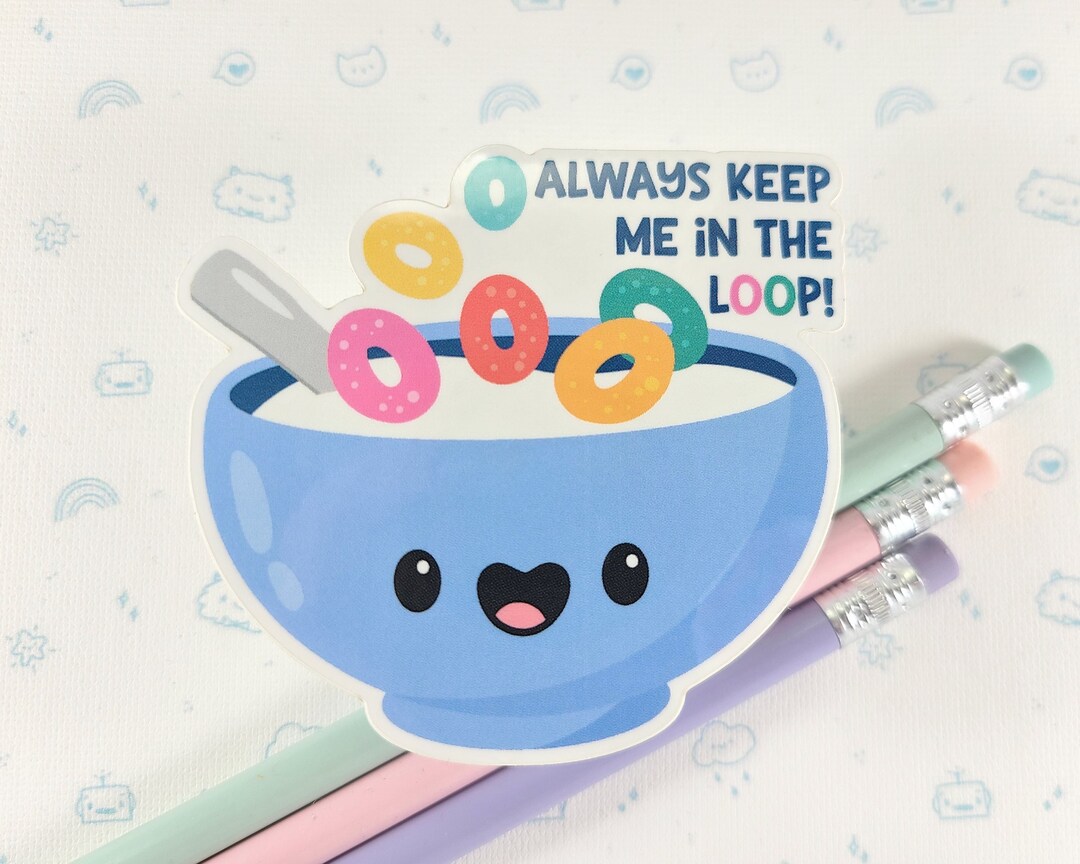 Cereal Breakfast Pun Sticker S0172 Vinyl Stickers Laptop Etsy