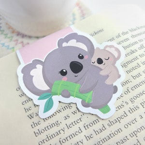 Koala and Baby Bookmark, Koala Planner Clip, Cute Koala Themed Bookmark, Back to School, Reading Gift, Teacher Gift, Koala Bear Gift
