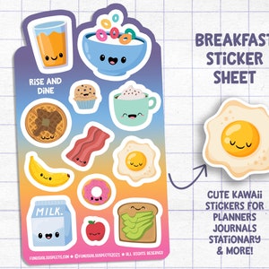 Cute Food Stickers Kawaii Snack Cookie Fruit Ince - Temu