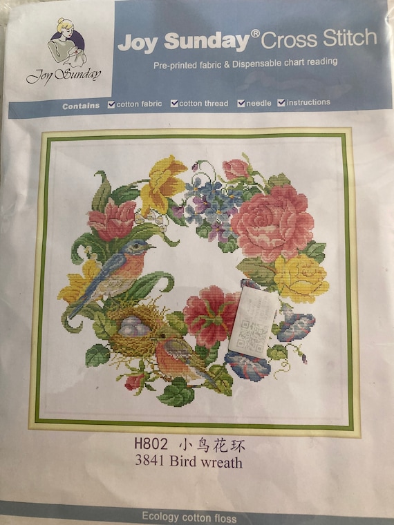 Joy Sunday Counted or Printed Cross Stitch Kits ~~ Flower Stairs