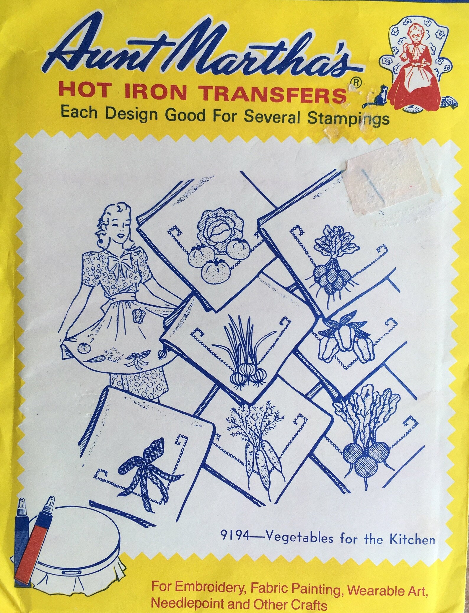 Vintage Aunt Martha's Iron On Transfer Patterns for the Etsy