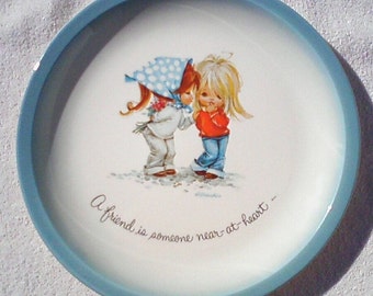 Vintage Collectible GiGi Plate... A Friend is Someone Near-at-Heart