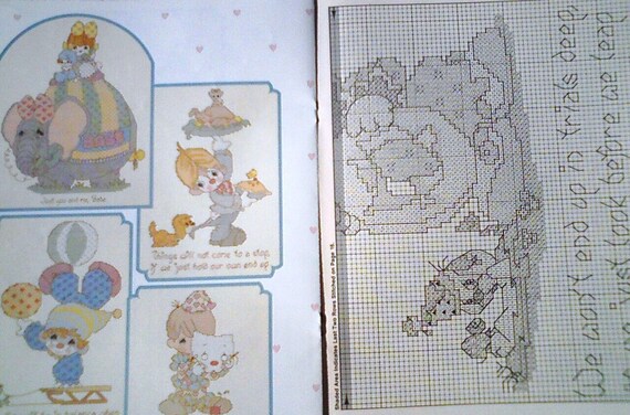 Counted Cross Stitch Pattern Books (2) Gloria and Pat Precious Moments &  Clowns