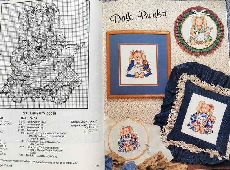 Vintage 1988 Dale Burdett Counted Cross Stitch Bookletfor | Etsy
