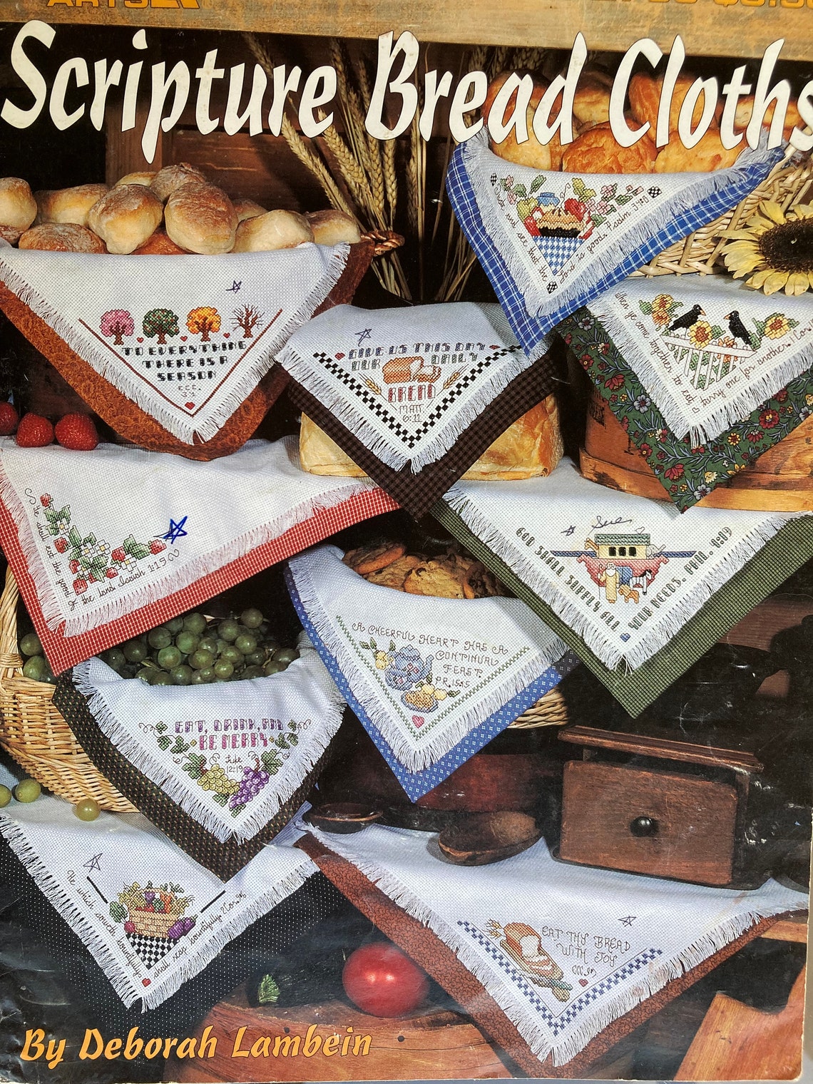Leisure Arts Cross Stitch Bread Cloth Patterns for Christmas & Etsy