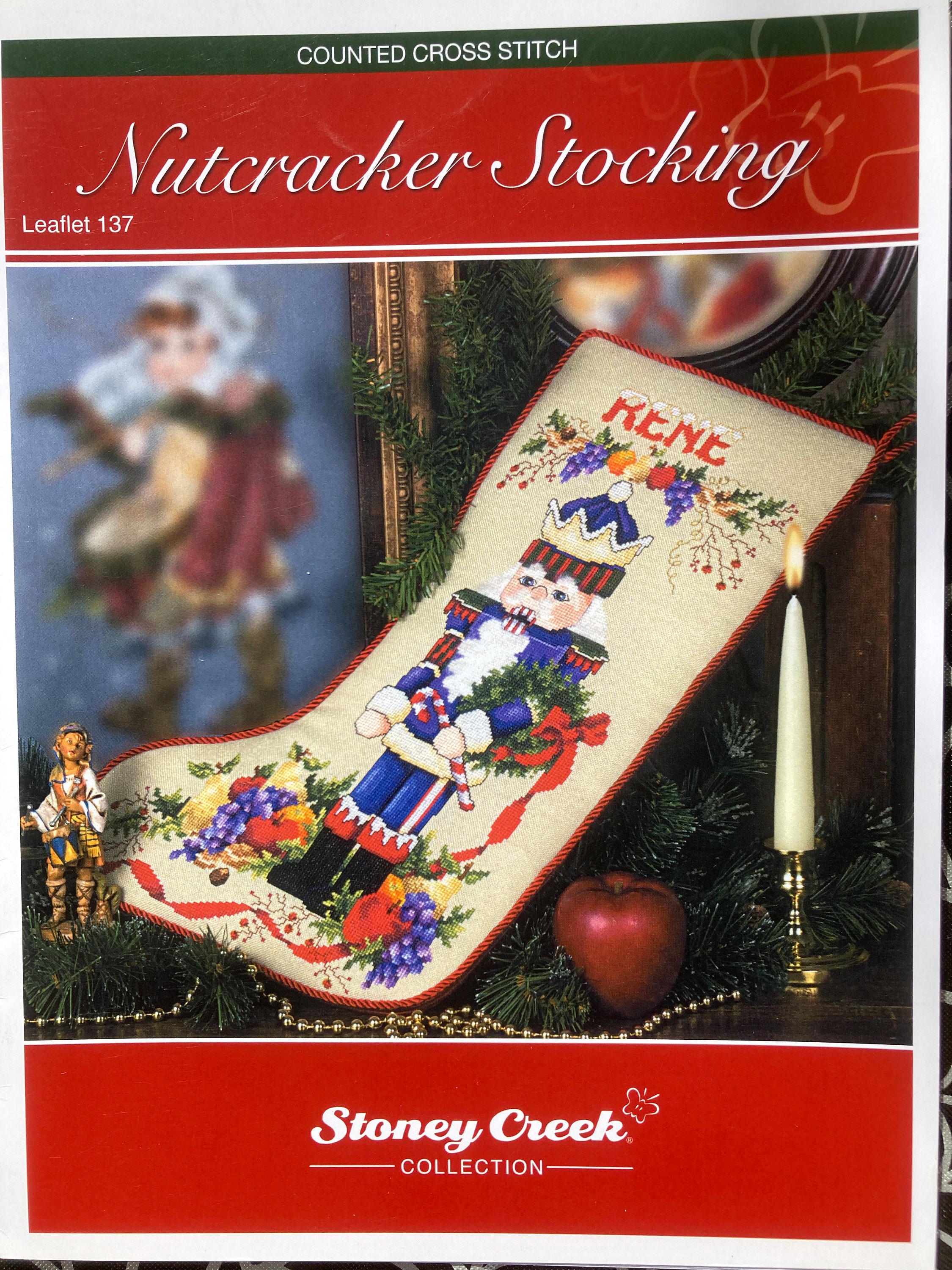 Nutty or Nice Christmas Stocking Cross Stitch Pattern