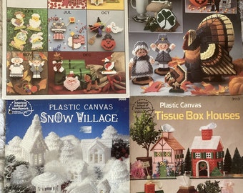 Vintage Holiday Projects for Plastic Canvas~~Stockings, Holiday Magnets, Santa, Angels, Pilgrims, Halloween, Easter, Valentine's Day & More