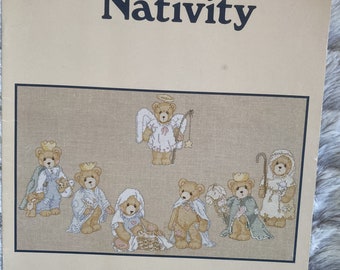 Vintage (1992) Designs by Gloria & Pat ~~ Cherished Teddies Nativity Plus More Charming Teddy Bear Designs for the Christmas Holiday