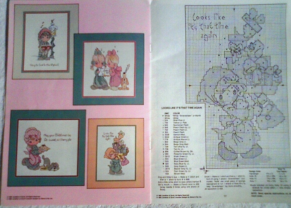 vintage-precious-moments-counted-cross-stitch-booklet-pm-4-peace-on-earth-etsy