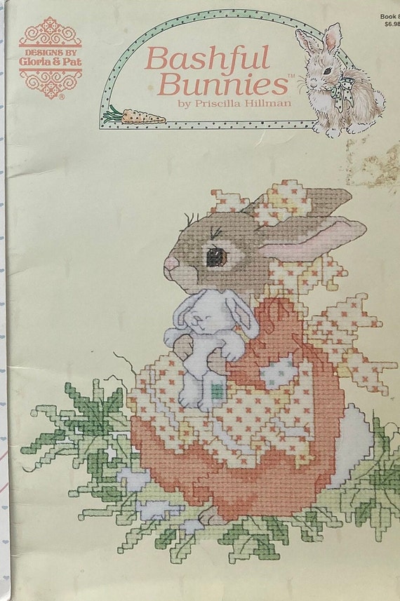 Counted Cross Stitch Pattern Books Priscilla Hillman's Cute Critter Designs  From Gloria & Pat Bashful Bunnies or Mouse Tales 