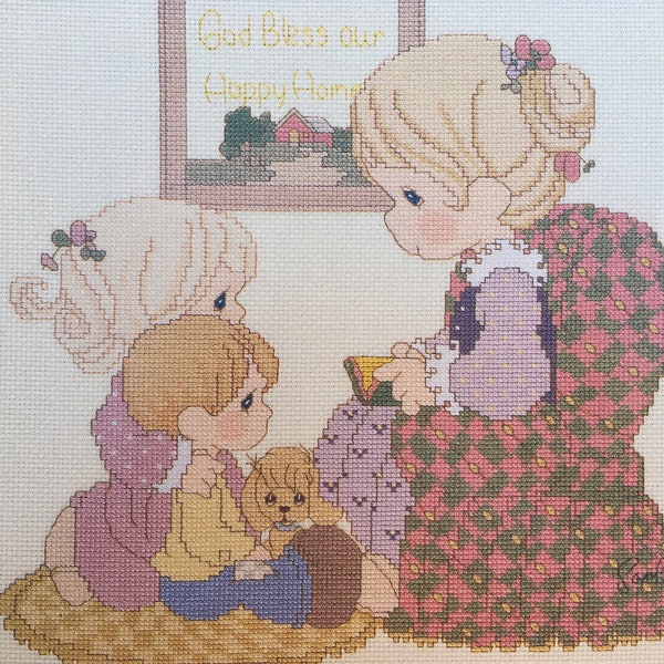Vintage (1992) Precious Moments Cross Stitch Pattern Leaflet PM27 ~~ Bring the Little Ones to Jesus ~~ Designed by Samuel J. Butcher