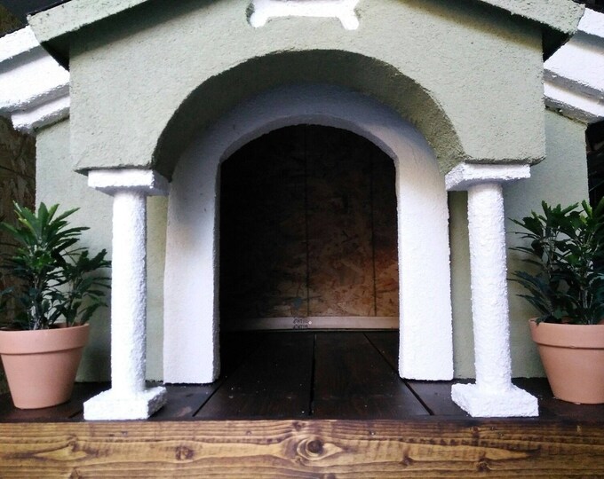 Hand Built Custom Stucco Dog House Etsy