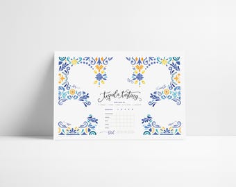 TEQUILA editable fiesta mat | drink tasting scorecard | instant download | full-sized glasses | mixology challenge