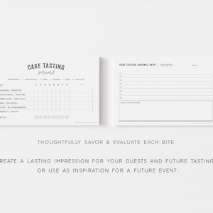CAKE Editable Scorecard | Journal Card | Tasting Party | Bakery Custom ...
