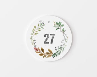 botanical number tags | charity, wine & bourbon pulls