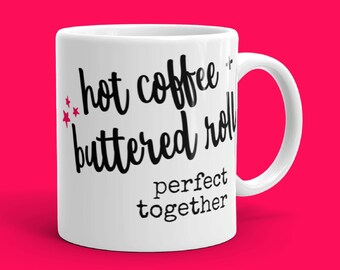 New Jersey mug | coffee and buttered roll NJ  | New Jersey gifts | shore | funny | gifts under 20 | gifts under 15 | pork roll