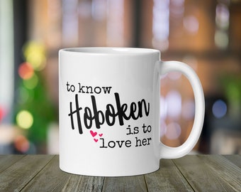 Personalized hometown NJ mug | New Jersey | housewarming gift | new home | apartment warming  | gifts under 20 | gifts under 15 | hoboken