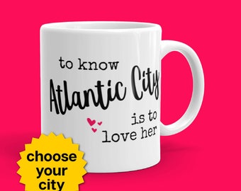 New Jersey gift custom hometown mug NJ | housewarming gift | new home | apartment warming  | gifts under 20 | gifts under 15 | atlantic city