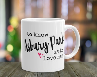 Personalized New Jersey gift | love Asbury Park | hometown mug NJ | housewarming gift | new home | gifts under 20 | gifts under 15