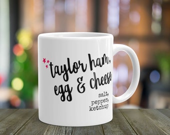 New Jersey Taylor ham, egg & cheese NJ mug | New Jersey gifts | shore | funny | gifts under 20 | gifts under 15 | pork roll