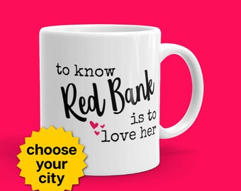 Custom hometown NJ mug | New Jersey | housewarming gift | new home | apartment warming  | gifts under 20 | gifts under 15 | red bank