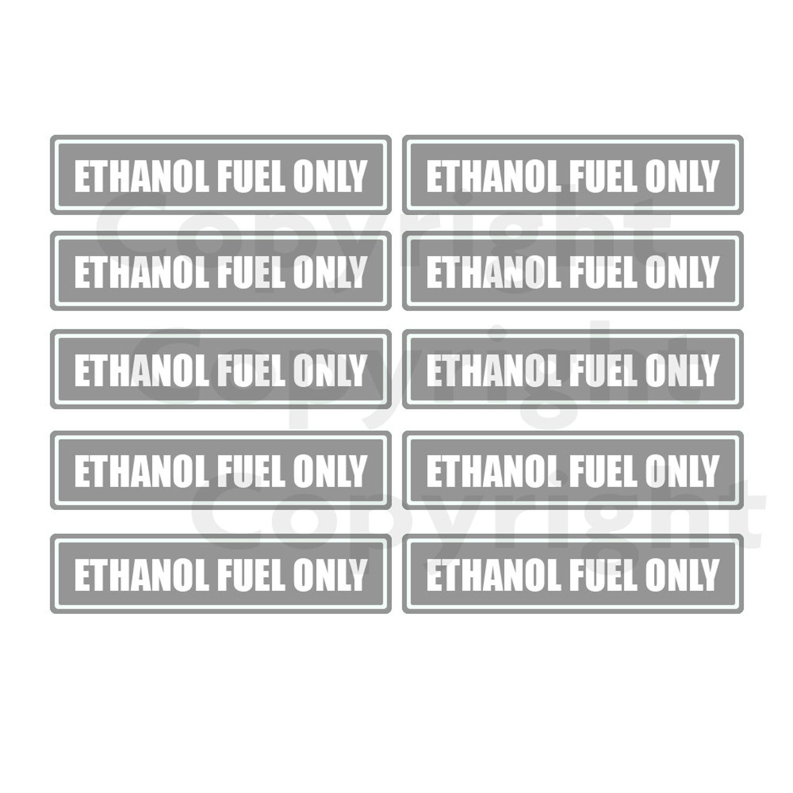 Fuel Stickers Fuel Decals ETHANOL FUEL ONLY Laminated Vinyl Etsy