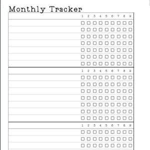 Printemps Monthly Tracker digital planner download / simple planner / digital planner / printable planner / Adobe PDF / daily planner