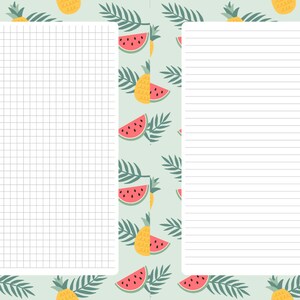 Summer Notes A4, A5 & US Letter size PDF planner pages