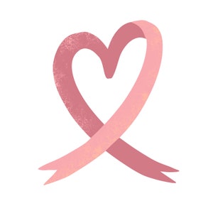 Avoir un coeur / Ruban rose / Sensibilisation au cancer du sein / SVG JPG PNG Clipart Graphic Sublimation Digital Download