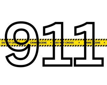 911 Dispatcher Crime Scene Do Not Cross / Thin Gold Line / Law Enforcement / 911 / SVG JPG PNG Clipart Graphic Sublimation Digital Download