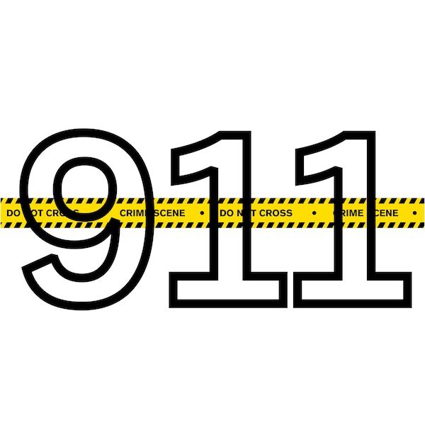 911 Dispatcher Crime Scene Do Not Cross / Thin Gold Line / Law Enforcement / 911 / SVG JPG PNG Clipart Graphic Sublimation Digital Download