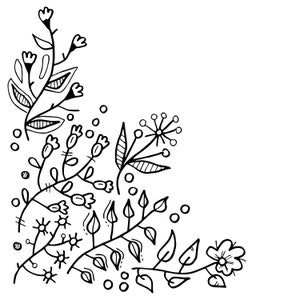 The Floral Corner - Left SVG JPG PNG Clipart Graphic Sublimation Digital Download