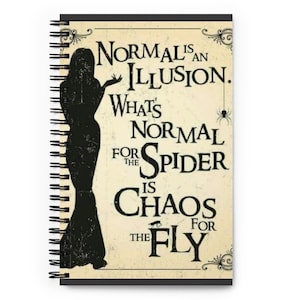 Normal is an Illusion spiral-bound notebook with 140 dotted pages