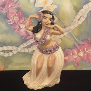Vintage Hawaii Atlantic Mold Hawaiian HULA &quot;MIKO&quot; FIGURINE