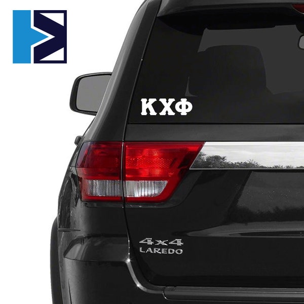 Fully Custom Fraternity & Sorority Greek Letter Vinyl Car Decal (1 Color Design)