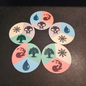 Trio Ball Die Cut Stickers Vol. 1 | MTG Stickers | Magic The Gathering Stickers | Grixis, Naya, Esper, Temur, Abzan Stickers