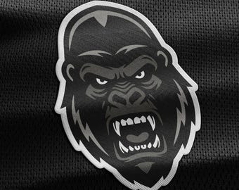 Gorilla Maskottchen Logo | Anpassbare SVG- und PNG-Dateien | Sportteams, Schulen, Vereine, Esports | HMX Maskottchen Serie