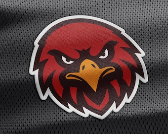 Falke Maskottchen Logo | Anpassbare SVG- und PNG-Dateien | Mannschaften, Schulen, Vereine, Esports | HMX Maskottchen Serie
