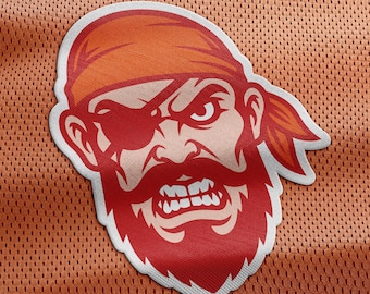 Logotipo de mascote pirata | Arquivos SVG e PNG personalizáveis | Equipes, escolas, clubes, eSports | Série de mascotes HMX