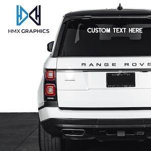 Custom Text Vinyl Car Decals | Car Window Decals (1 Color Design)