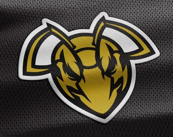 Hornisse Maskottchen Logo | Anpassbare SVG- und PNG-Dateien | Mannschaften, Schulen, Vereine, Esports | HMX Maskottchen Serie